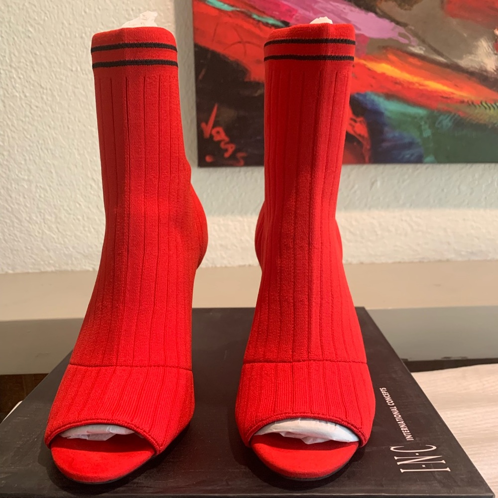 INC Knit 3” heel, Rich Red color, Excellent Condition w/box